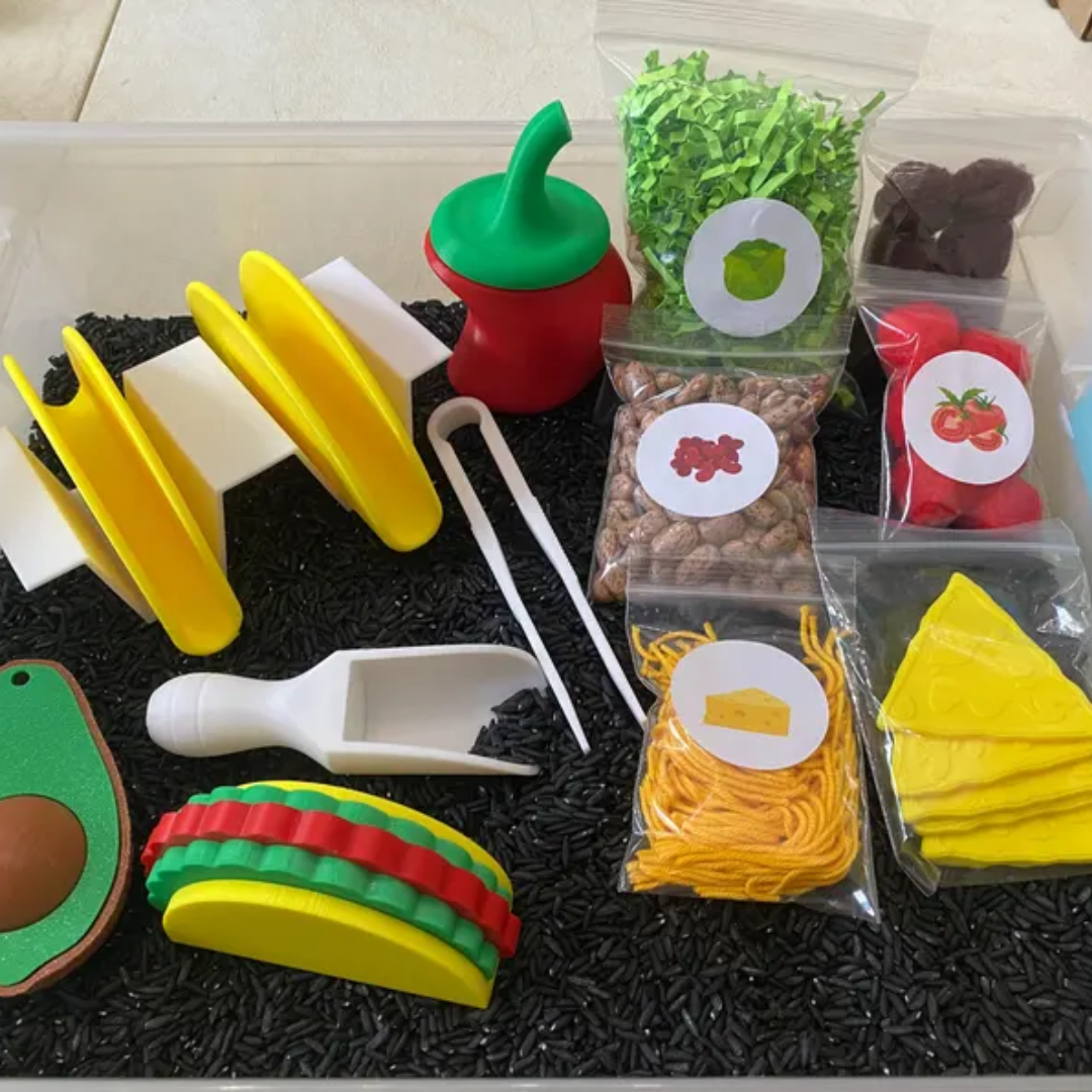 Build Your Own Taco Sensory Bin