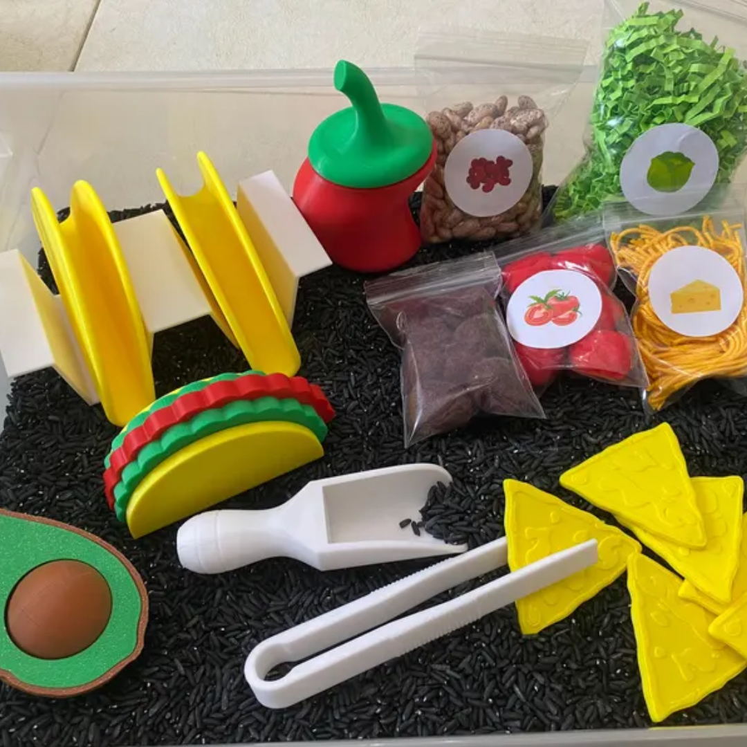Build Your Own Taco Sensory Bin