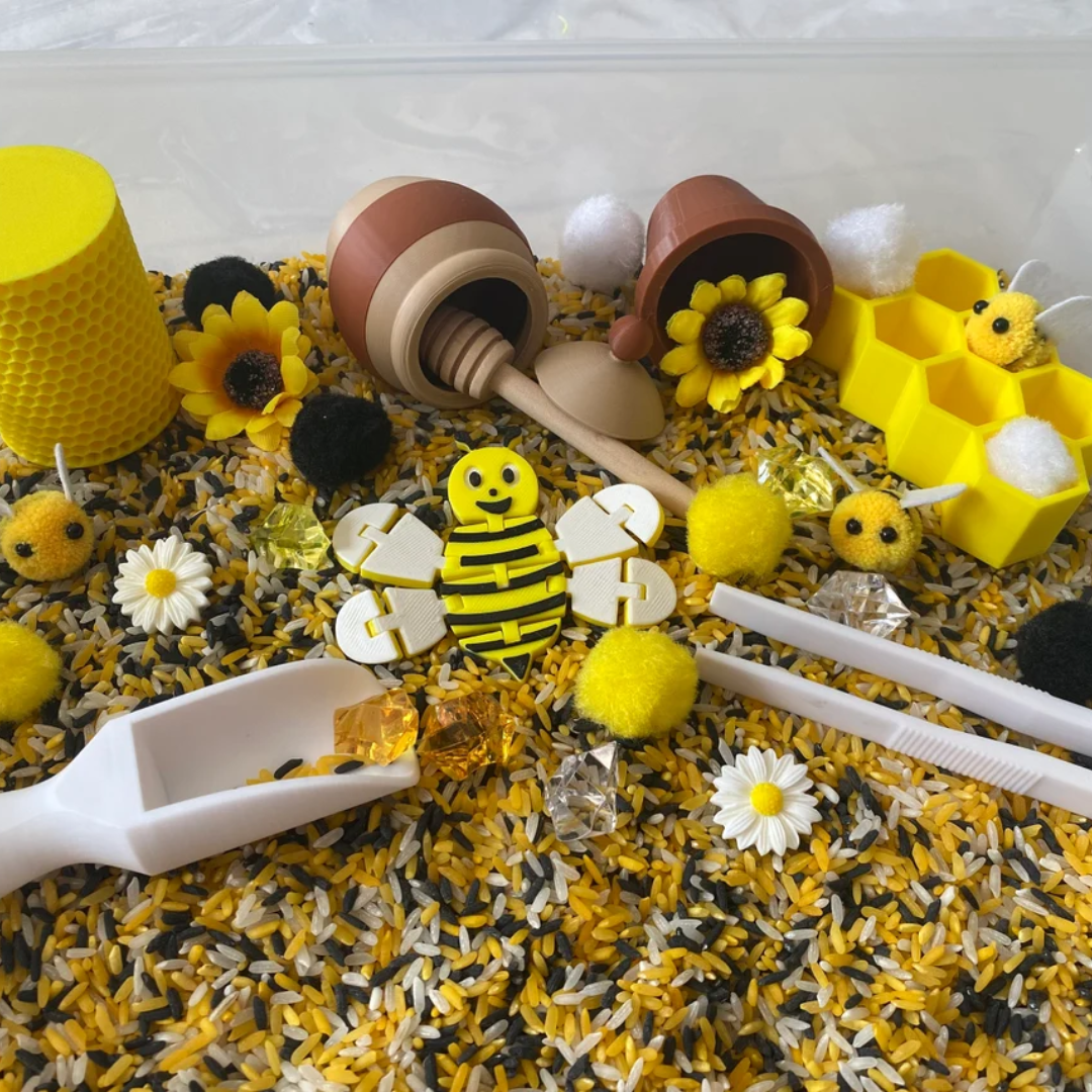 Spring Bee Sensory Bin