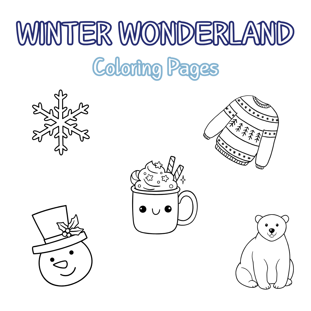 PDP WinterWonderland SwS winter wonderland: free 5-page coloring pages for toddlers