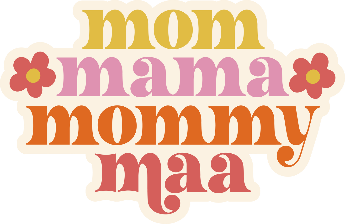 Mom Name Sticker