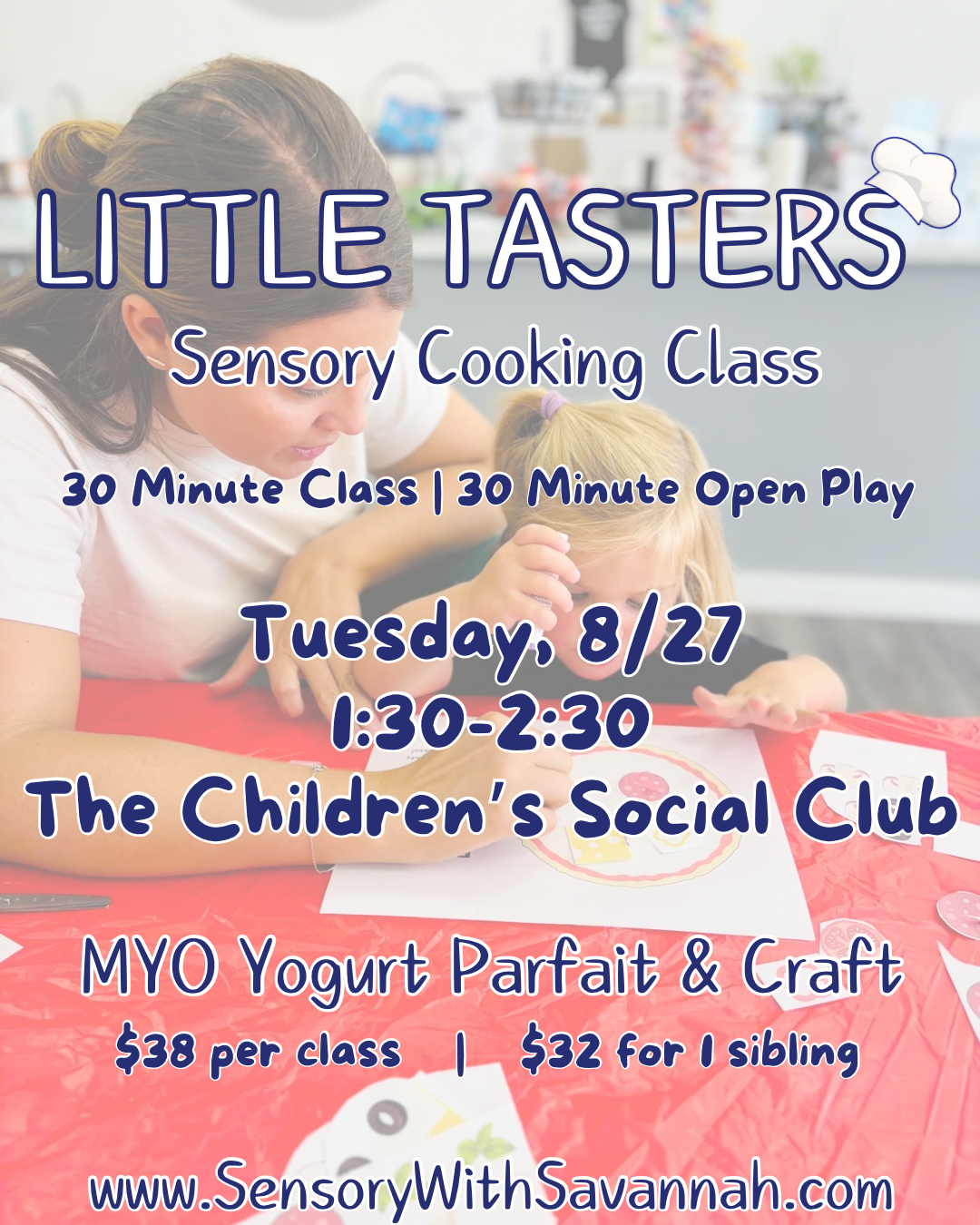 Little Tasters Sensory Cooking Class - 8/27