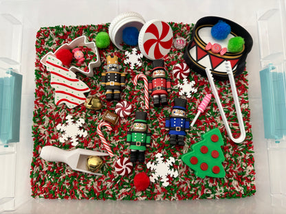 Christmas Nutcracker Sensory Bin | Holiday Montessori Activity Kit | STEM Learning & Pretend Play | Flisat Filler | Busy Bin