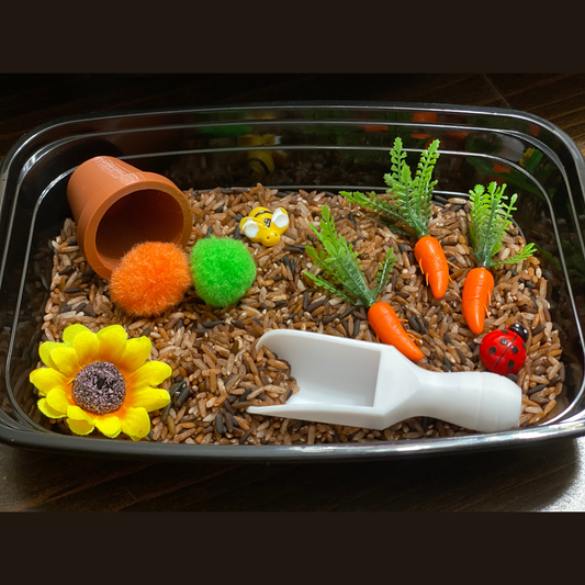 Carrot Patch Mini Sensory Bin