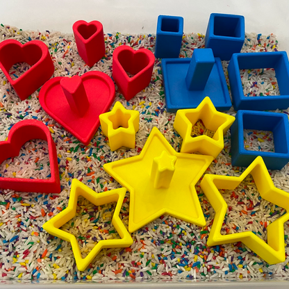 Shape Puzzle Sensory Bin