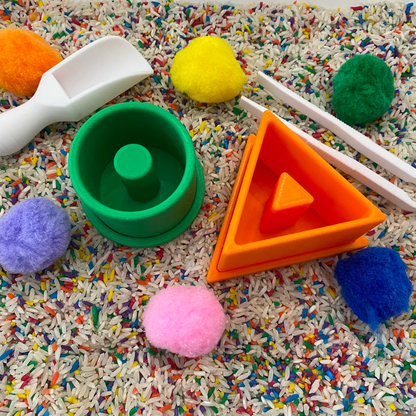 Shape Puzzle Sensory Bin