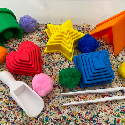 Shape Puzzle Sensory Bin