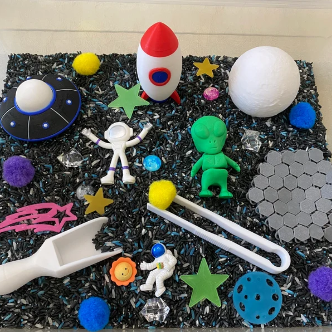 Montessori Space Adventure Sensory Bin