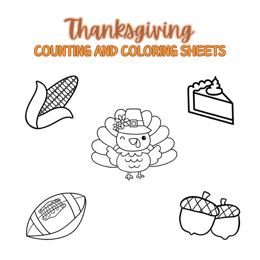 Thanksgiving Color and Count Sheets