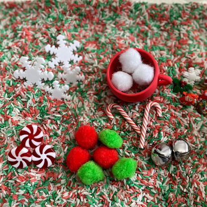 Montessori Christmas Sensory Bin