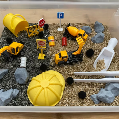 Montessori Construction Sensory Bin