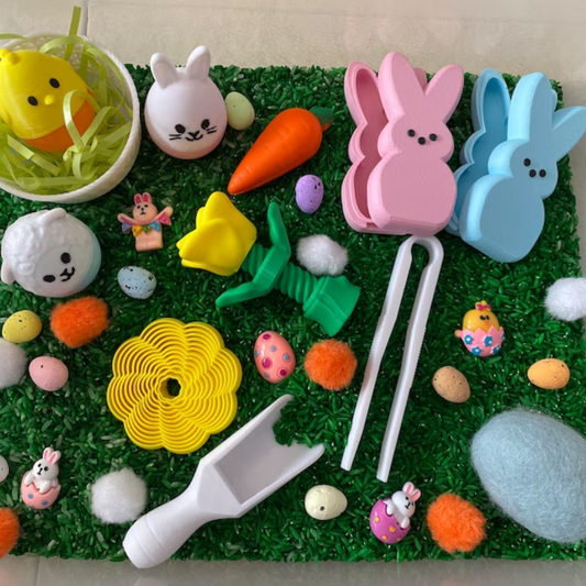 Montessori Easter Egg Hunt Sensory Bin