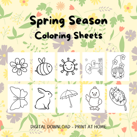 Spring Season Coloring Sheets