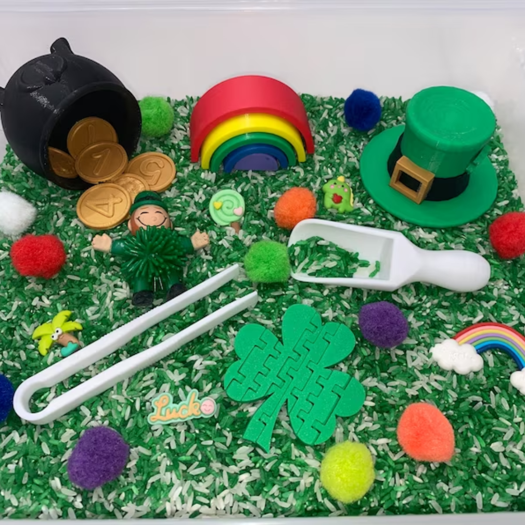 Montessori St. Patrick's Day Sensory Bin – Sensory With Savannah