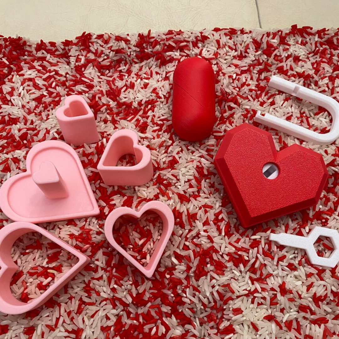 Montessori Valentine's Sensory Bin
