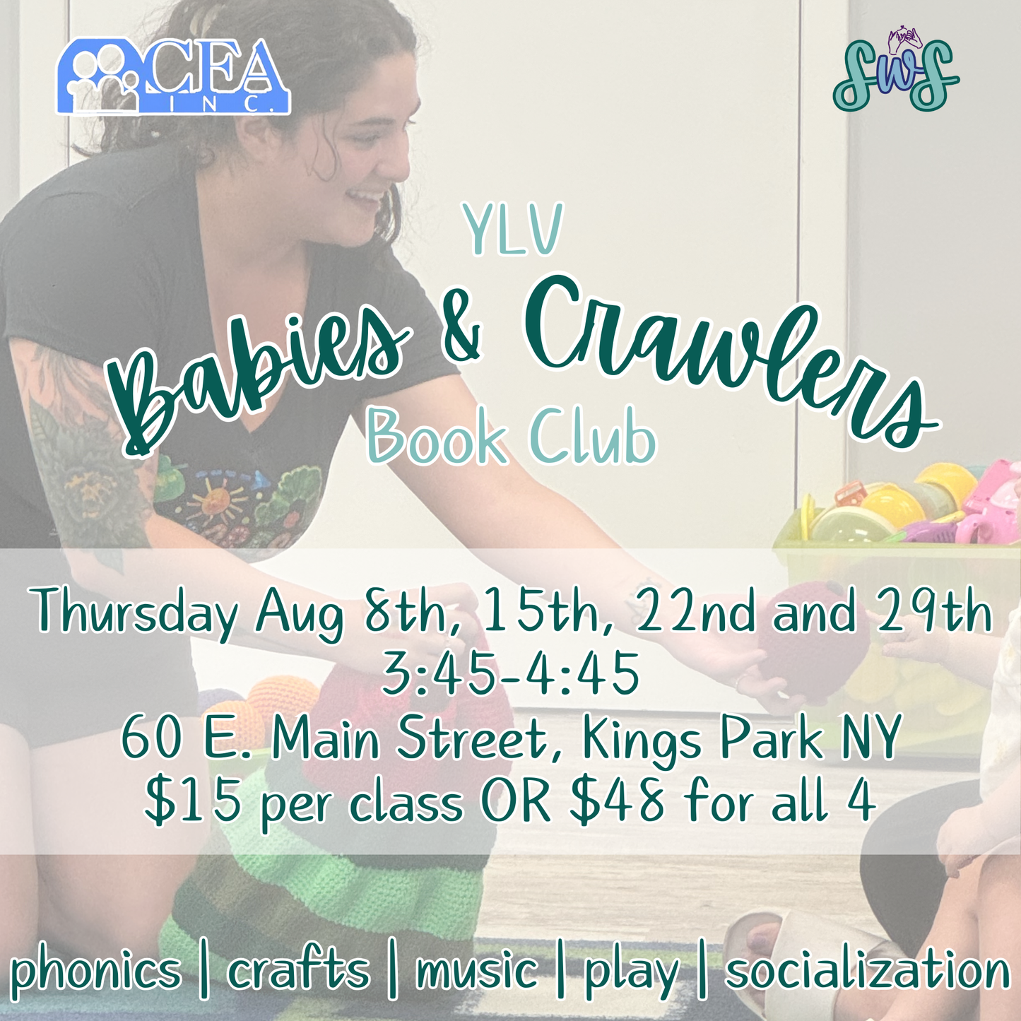 YLV Babies & Crawlers Book Club - August 2024