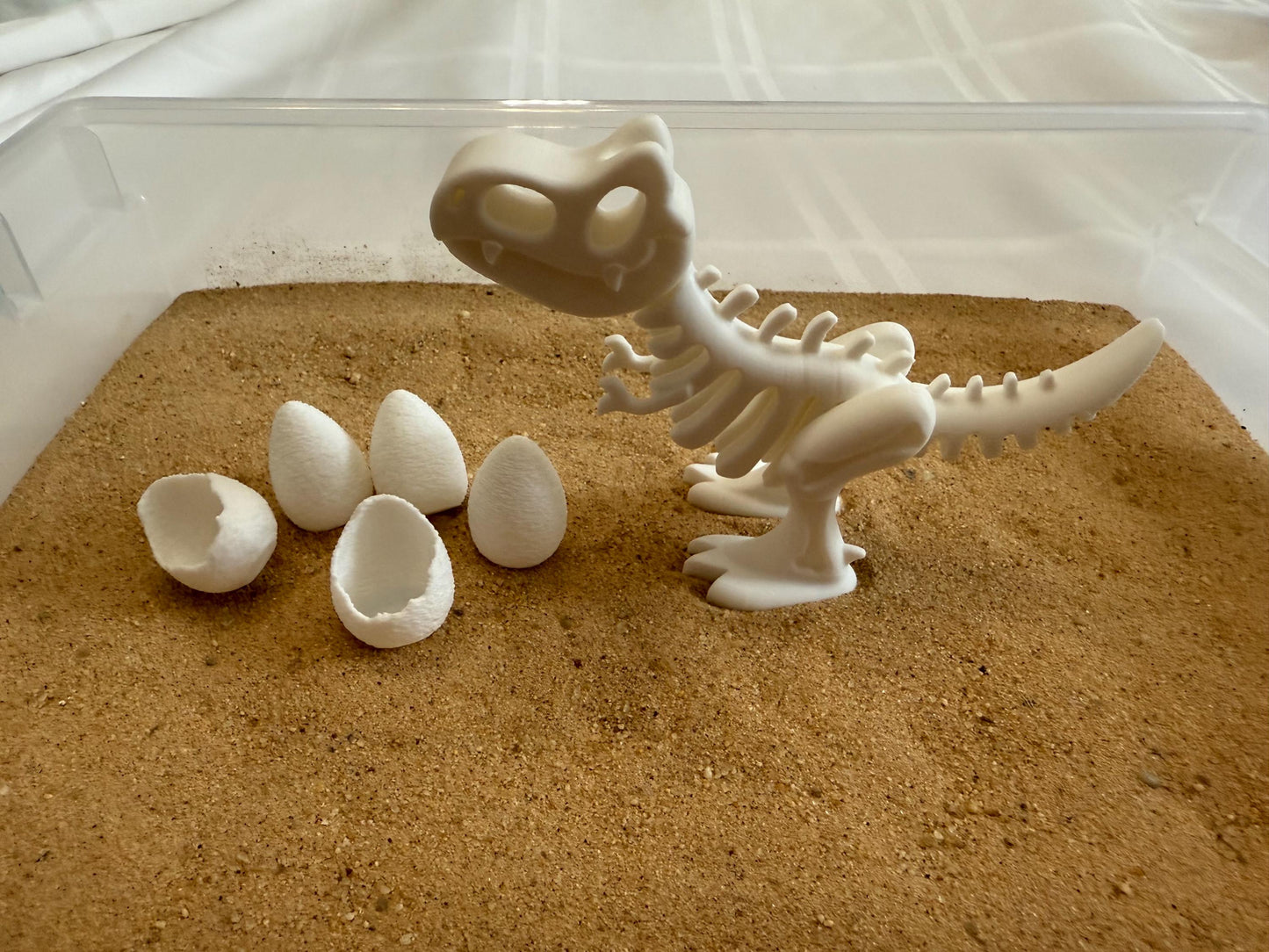 Dinosaur Fossil Dig Sensory Bin – Montessori Excavation Activity Kit for Kids | STEM Learning & Pretend Play | Flisat Filler | Busy Bin