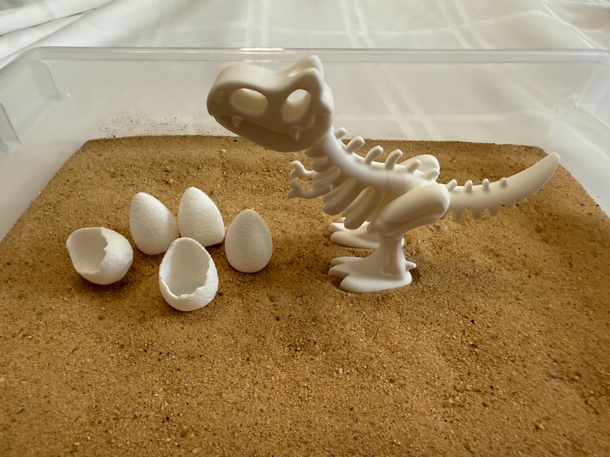 Dinosaur Fossil Dig Sensory Bin – Montessori Excavation Activity Kit for Kids | STEM Learning & Pretend Play | Flisat Filler | Busy Bin