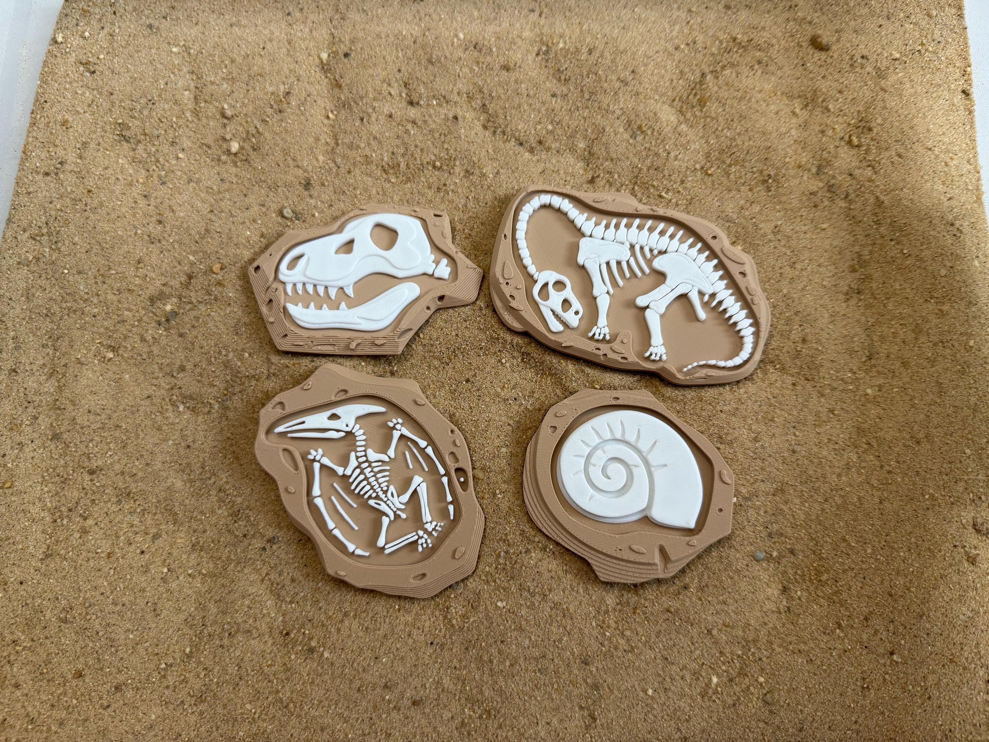 Dinosaur Fossil Dig Sensory Bin – Montessori Excavation Activity Kit for Kids | STEM Learning & Pretend Play | Flisat Filler | Busy Bin