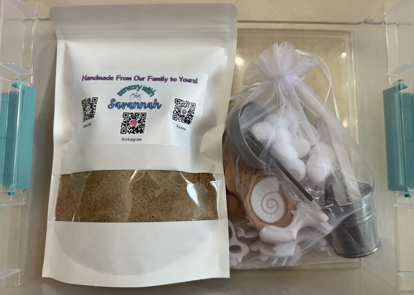 Dinosaur Fossil Dig Sensory Bin – Montessori Excavation Activity Kit for Kids | STEM Learning & Pretend Play | Flisat Filler | Busy Bin