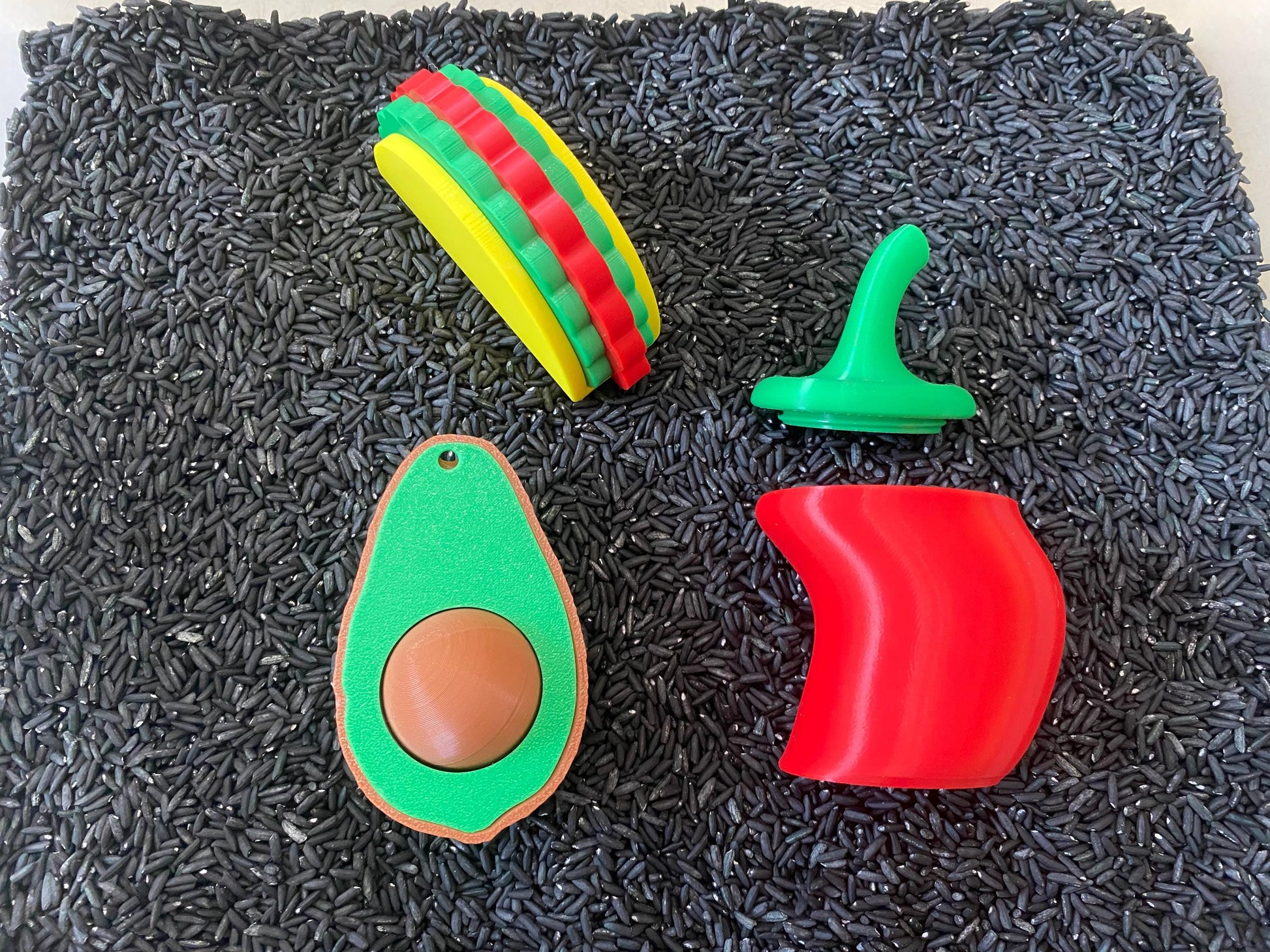 Montessori Build Your Own Taco Sensory Bin - Interactive Play Kit for Kids | Educational Fine Motor Skills Toy | Flisat Filler | Busy Bin