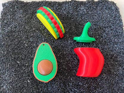 Montessori Build Your Own Taco Sensory Bin - Interactive Play Kit for Kids | Educational Fine Motor Skills Toy | Flisat Filler | Busy Bin