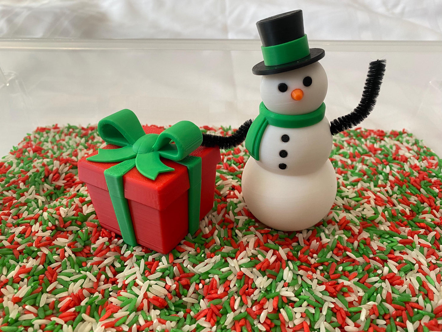 Christmas Sensory Bin - Montessori Play Kit for Kids | Pretend Play | Flisat Filler | Busy Bin