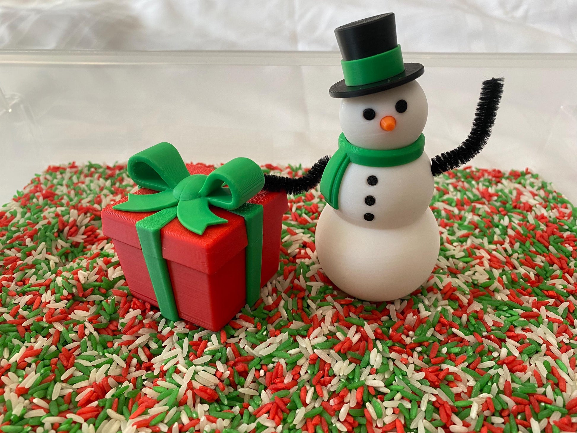 Christmas Sensory Bin - Montessori Play Kit for Kids | Pretend Play | Flisat Filler | Busy Bin