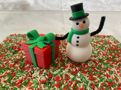 Christmas Sensory Bin - Montessori Play Kit for Kids | Pretend Play | Flisat Filler | Busy Bin