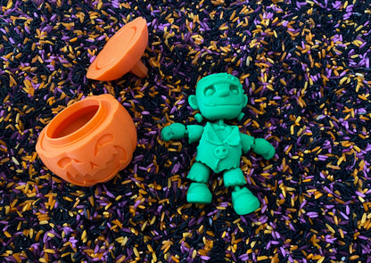 Montessori Halloween Sensory Bin - Interactive Play Kit for Kids | Flisat Filler | Busy Bin | Pour and Play
