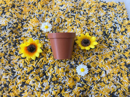 Montessori Spring Bee Sensory Bin - Interactive Play Kit for Kids | Pretend Play | Flisat Filler | Busy Bin