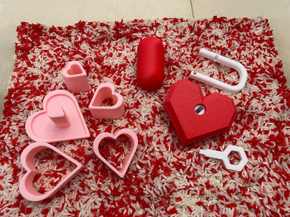 Montessori Valentine's Sensory Bin - Interactive Play Kit for Kids | Pretend Play | Flisat Filler | Busy Bin