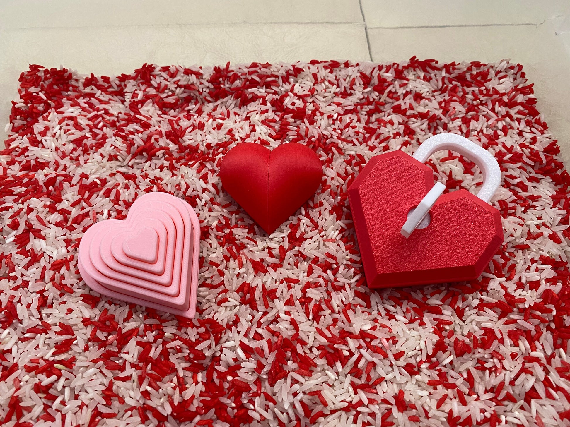 Montessori Valentine's Sensory Bin - Interactive Play Kit for Kids | Pretend Play | Flisat Filler | Busy Bin