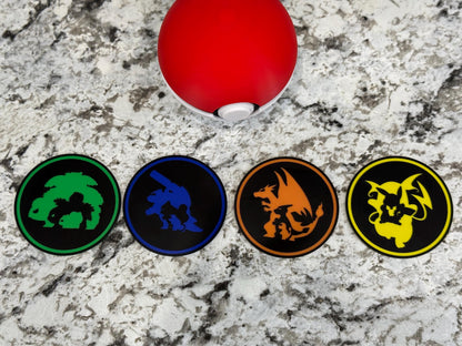 Pokemon Coaster Set with Pokeball Storage Container – Fun Gamer Gift & Unique Home Decor for Fans