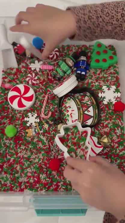 Christmas Nutcracker Sensory Bin | Holiday Montessori Activity Kit | STEM Learning & Pretend Play | Flisat Filler | Busy Bin
