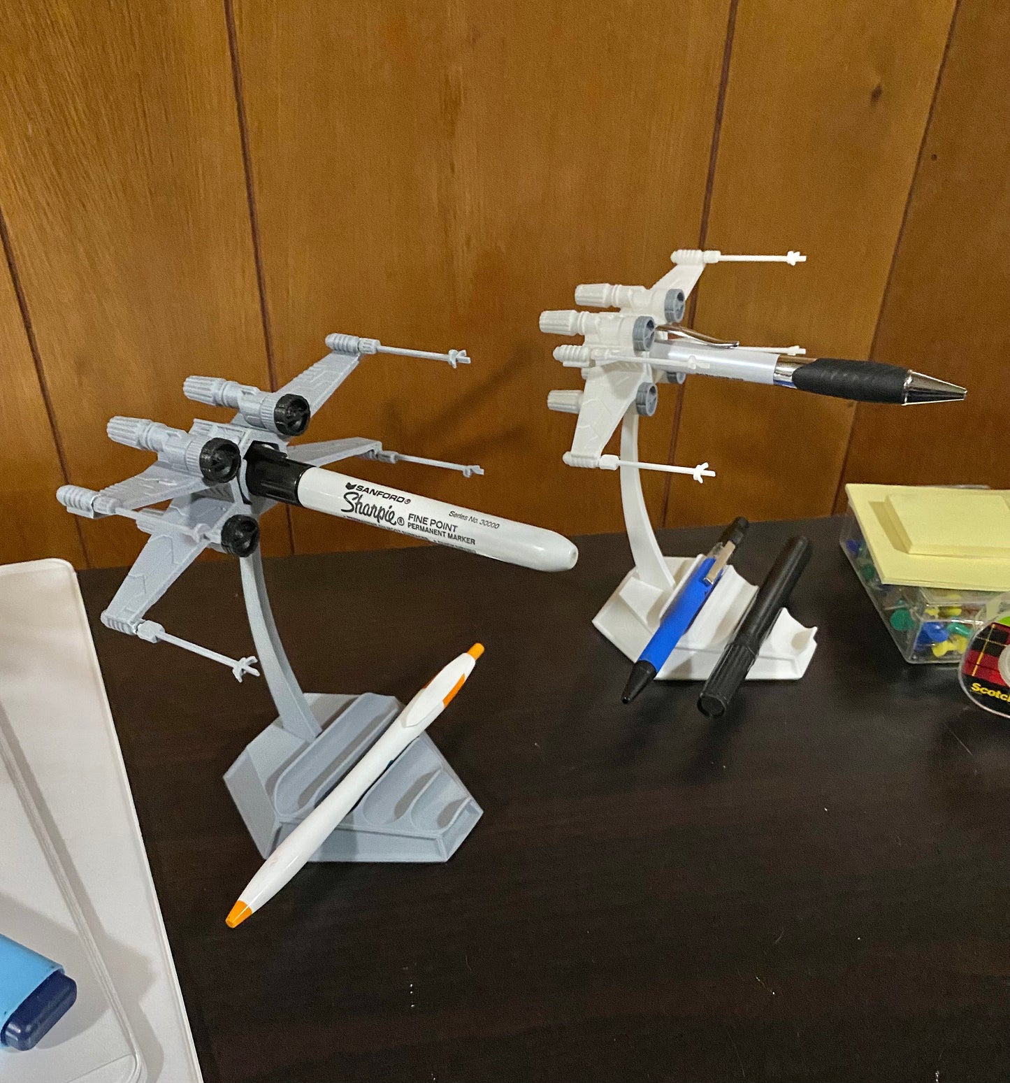 X-Wing Inspired Pen Holder - The Ultimate Desk Accessory for Star Wars Fans - Sci-Fi Office Decor & Unique Fan Gift