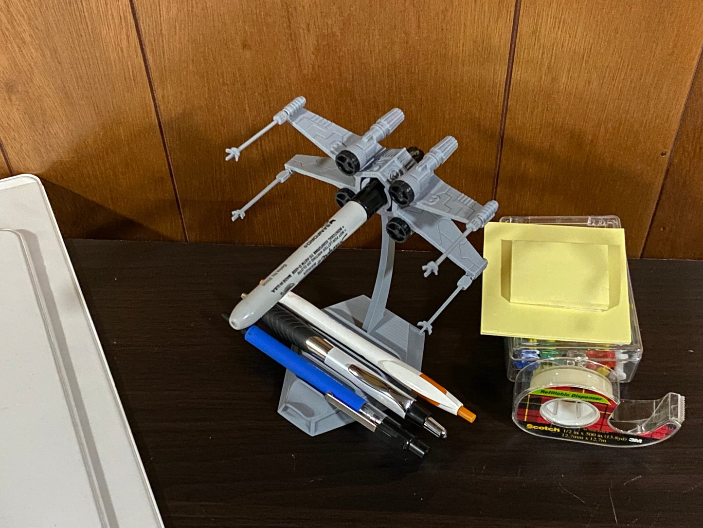 X-Wing Inspired Pen Holder - The Ultimate Desk Accessory for Star Wars Fans - Sci-Fi Office Decor & Unique Fan Gift